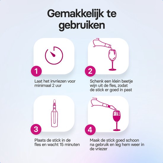 Roegaarden wijnkoeler stick - Wijnkoelers - Inclusief schenktuit - Inclusief stopper