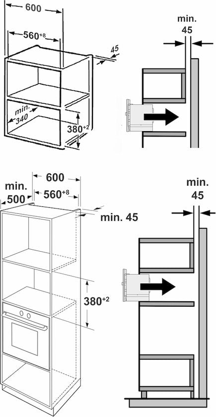 Privileg - Ag820b8q - Inbouwmagnetron - 56cm - Zilver