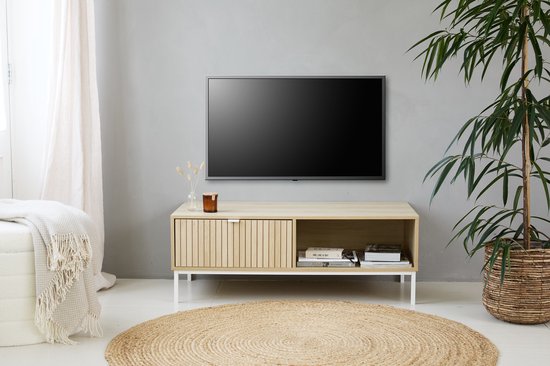 Lifa Living TV meubel Sorrento - MDF/metaal - Lichtbruin - 110x40x50cm - Max draagvermogen 25kg