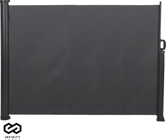 Infinity Goods Uittrekbaar Windscherm - 300 x 140 cm - Antraciet – Oprolbaar – Uitschuifbaar – Wind- en Zonbescherming – Privacy voor Tuin, Balkon, Strand en Terras