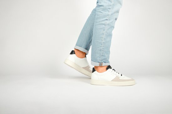 Blackstone Crag Ragner Sneakers - Wit/Zwart - Maat 42