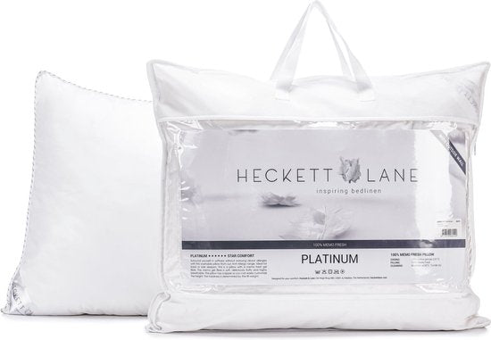 Heckett & Lane Box Hoofdkussen Platinum Anti-Allergie 80x80 cm – Wit – Extra Zacht & Ondersteunend – Verstelbare Vulling