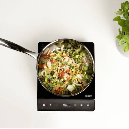 Tristar Luxe Inductiekookplaat 2000W - IK-6161 - 1 Kookzone - Timer tot 180 min - Zwart