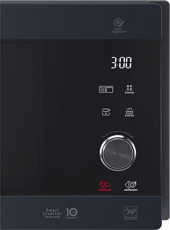 LG – NeoChef Magnetron met Grill – 47,6x38,9x27,2 cm – Zwart Metaal & Glas – 1000 Watt Magnetron & 900 Watt Grill – 25 Liter – Smart Inverter Technologie – MH6565CPB