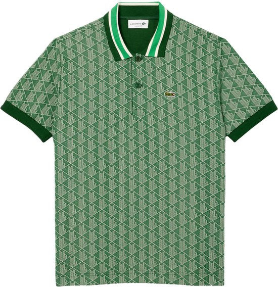 Lacoste DH1417-51 Polo - Heren - Korte Mouw - Calathea/Sabler - Maat S