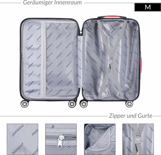 Monzana Exopack hardcase koffer zwart 53x37x21 cm