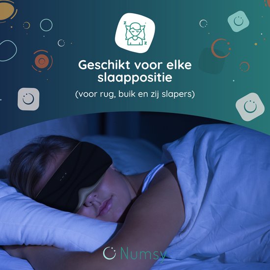 Numsy Slaapmasker Bluetooth - Slaap Koptelefoon - Hoofdband