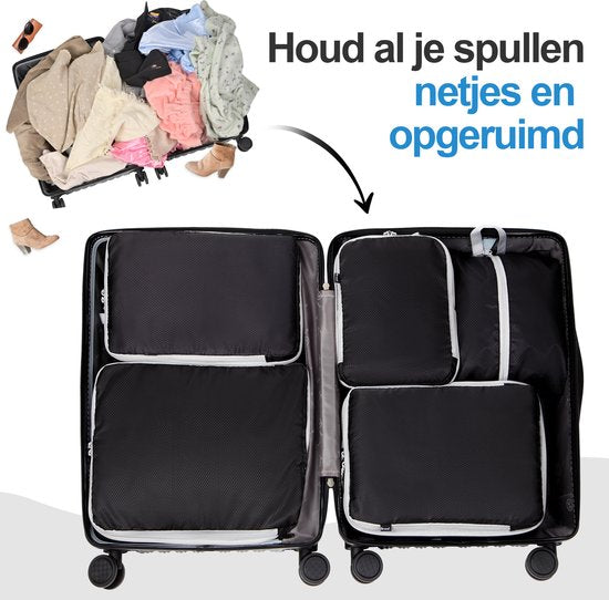 saaf Compression Packing Cubes Set - 5-delig - Zwart