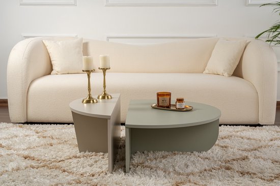Houten salontafel "Orion" 90 x 60 x 30 cm - Essengroen