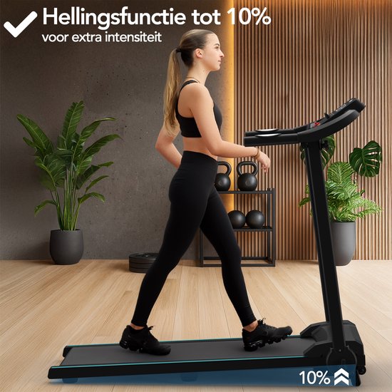 Brixy Loopband – Inklapbaar – Wandelband – 12 Programma’s – Tablethouder – Hellingsfunctie – Treadmill – 1–12 km/u