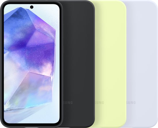 Samsung – Silicone Case Galaxy A55 5G – Voorzien Van Matte Finish En Slank Ontwerp En Zijdezachte Grip – Voor Samsung Galaxy A55 5G – Zwart Siliconen
