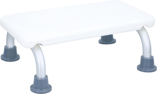 Vivamore Badopstap - max 150 kg - 40 x 31 x 14,5 cm - Wit