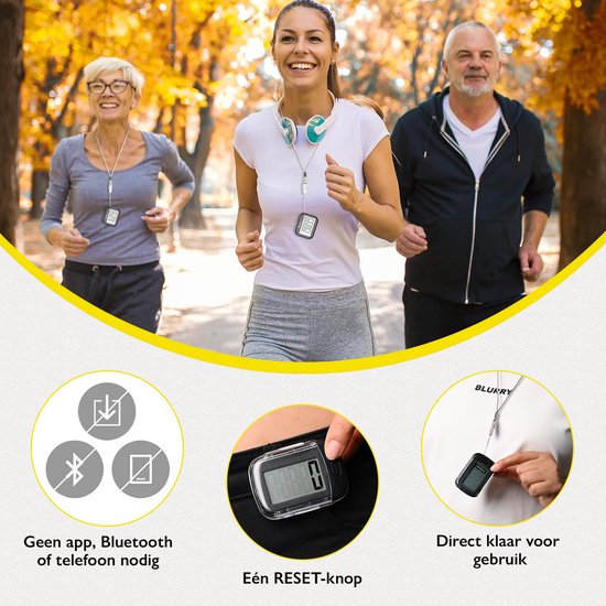 Zoluko Stappenteller – Incl. Batterij, Draagclip, Draagkoord en E-Book - 3D Technologie - Groot Scherm - Stappenteller Broekzak - Stappentellers - Activity Tracker - Activity Trackers - Stappenteller Clip - Pedometer - Zwart