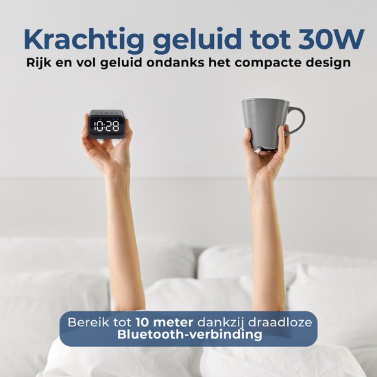 Denver Digitale Wekker - Bluetooth - Snooze - Dual Alarm - EC53B