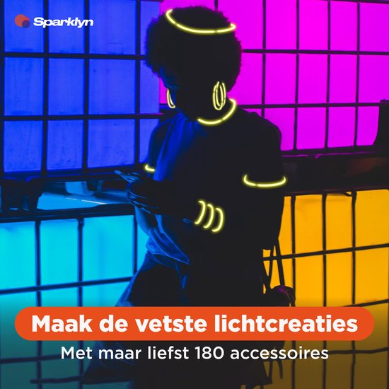 Sparklyn XXL Glow in the Dark Stick Set - 328st Gloei-sticks met accessoires - Breekstafjes - Neon Party