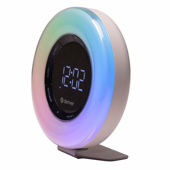 Denver Wake Up Light - FM Wekkerradio - Sluimer - Lichtwekker - Witte Ruis - CRL342