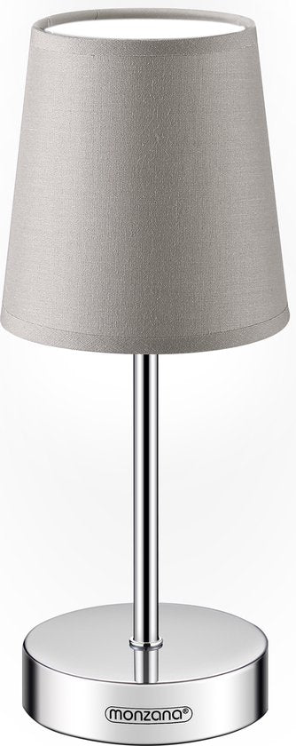 Monzana Tafellamp 1 Stuks – Incl. Lampenkap/ E14/ 32cm – Taupe