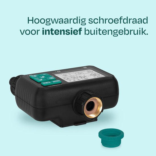 VONROC 3-weg watertimer – Besproeiingscomputer voor 3 zones – Instelbare bewateringstijd en -frequentie per zone