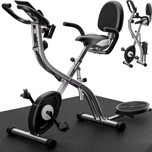 Sportana Hometrainer Eagle 4 - Inklapbaar 10 Niveaus – Zwart Zilver