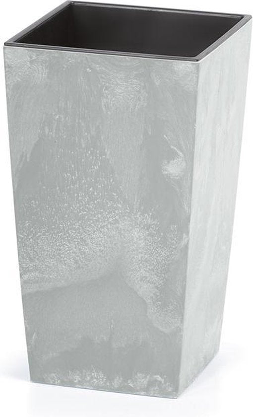 Deuba Bloempot - Beton Design 26L - 26,5 x 26,5 x 50cm Grijs