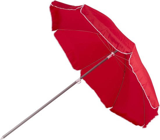 Bo-Camp Parasol - Met Knikarm - Ø 165 cm - Rood
