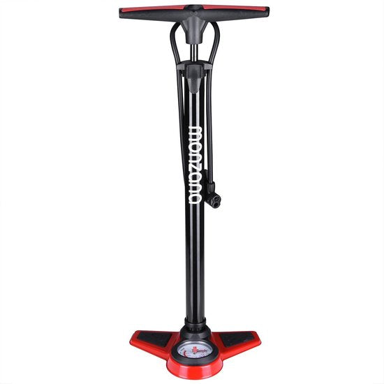 Monzana Fietspomp - incl. 3 Extra Adapters 100 cm Slang – Zwart