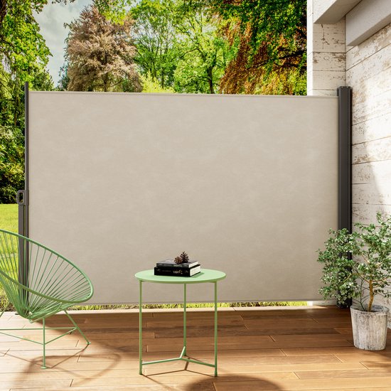 Casaria Wind/Tuinscherm Nosara - 180x300cm Uitschuifbaar - Crème