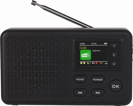 Denver – DAB57 DAB Radio – Bluetooth – DAB+/FM – 40 Voorkeuzezenders – Wekkerradio – Zwart