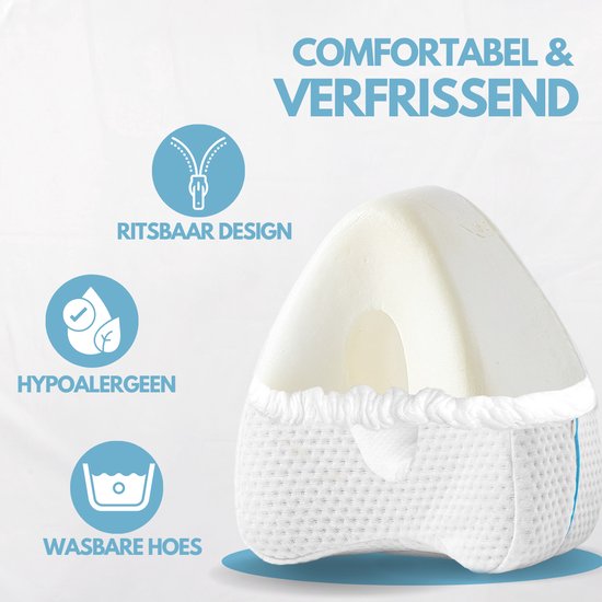 Softsie Kniekussen Voor in Bed - Beenkussen - Orthopedisch Kniekussens - Knie Kussen - Zijslaapkussen