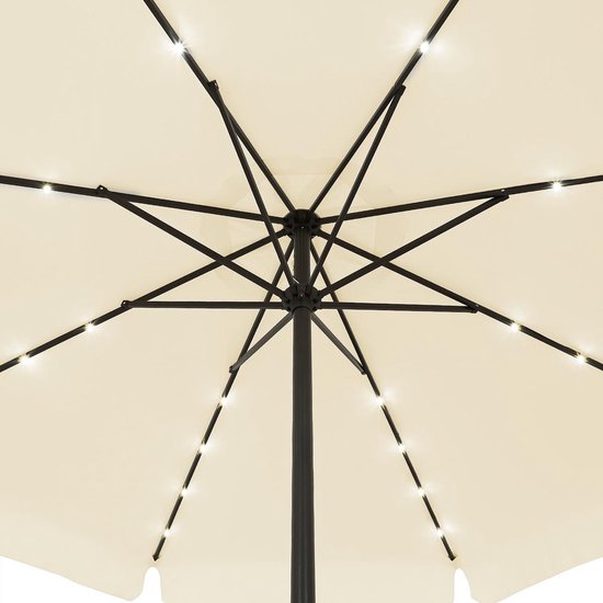 Kingsleeve Parasol - LED-verlichting 330 cm – Solar Beige