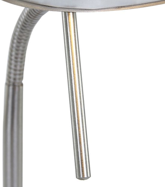 Stalen tafellamp Biron 1 lichts 7502ST met draaibare en kantelbare arm, 17 cm voetplaat, 185 cm snoer, klassiek design, Mexlite