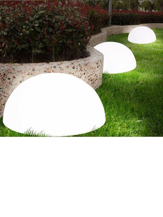 LED Solarlichten halfrond - Set van 3 stuks \\u2013 Tuin \\u2013 Tuinverlichting
