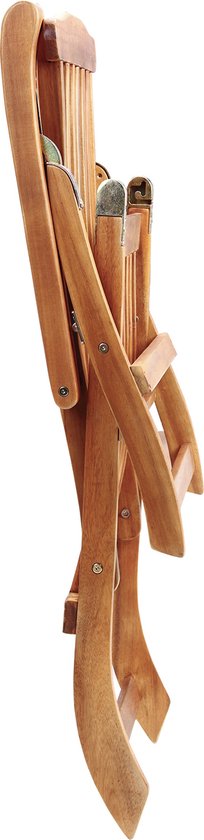 Casaria Ligstoel Queen Mary – Acaciahout 169x54x95cm - Bruin