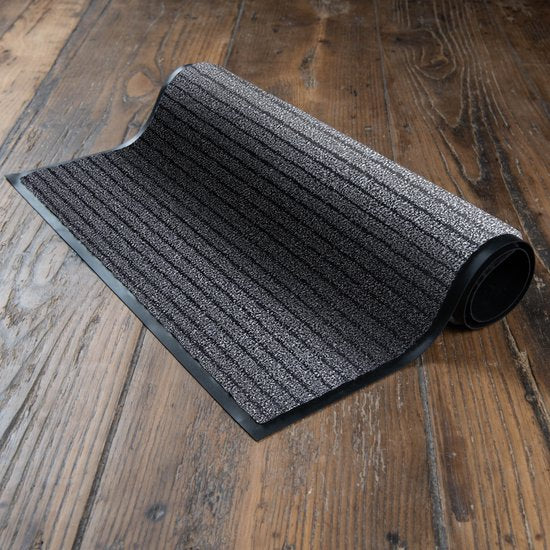 Deurmatten Set 2 stuks Studio M - NEO - Droogloopmat binnen grijs - 60x90 cm - Antislip Deurmat Antraciet - Voordeelpakket Deurmatten