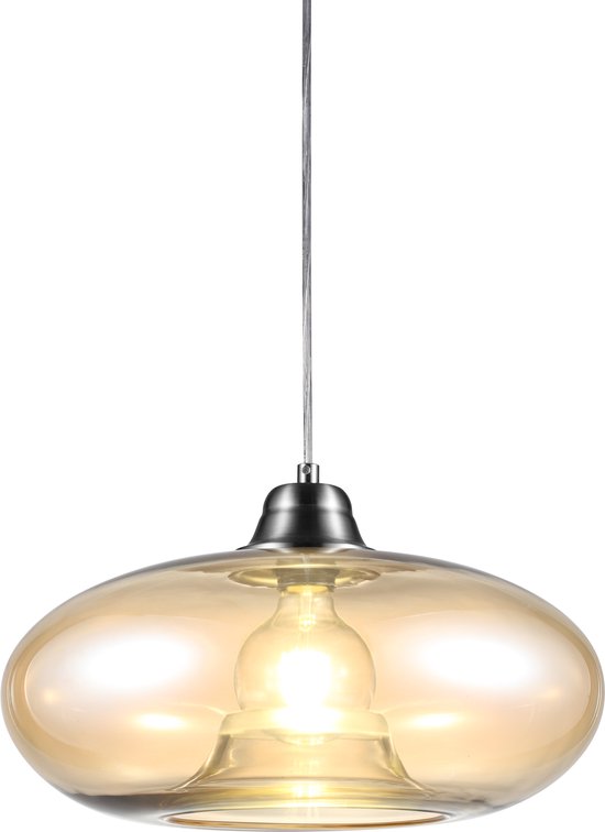 Globo - hanglamp - LILLE - amberkleurig - glas - Ø 40cm - E27 - 30040123