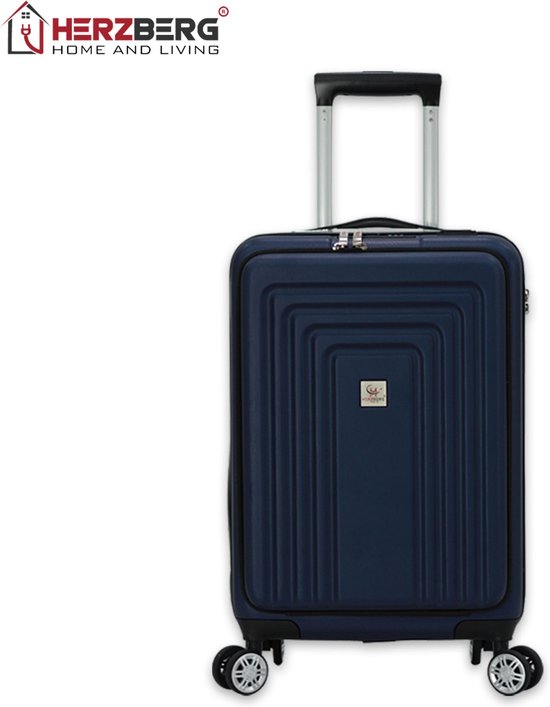 Herzberg Handbagagekoffer - Robuust - Blauw