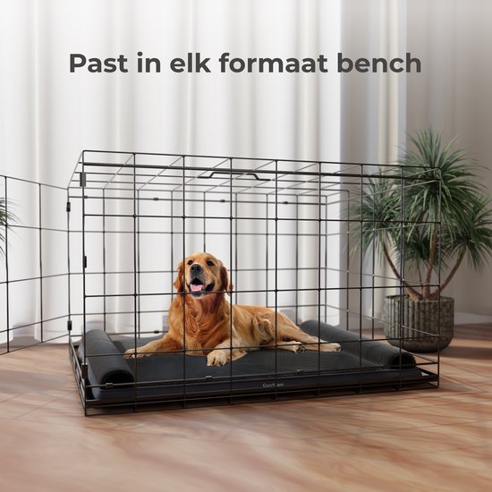 CozySense® Orthopedisch Hondenkussen 100 X 70 cm - Maat XL - Waterdicht - Geschikt Als Benchkussen & Hondenbed - Wasbare Hoes - Zwart