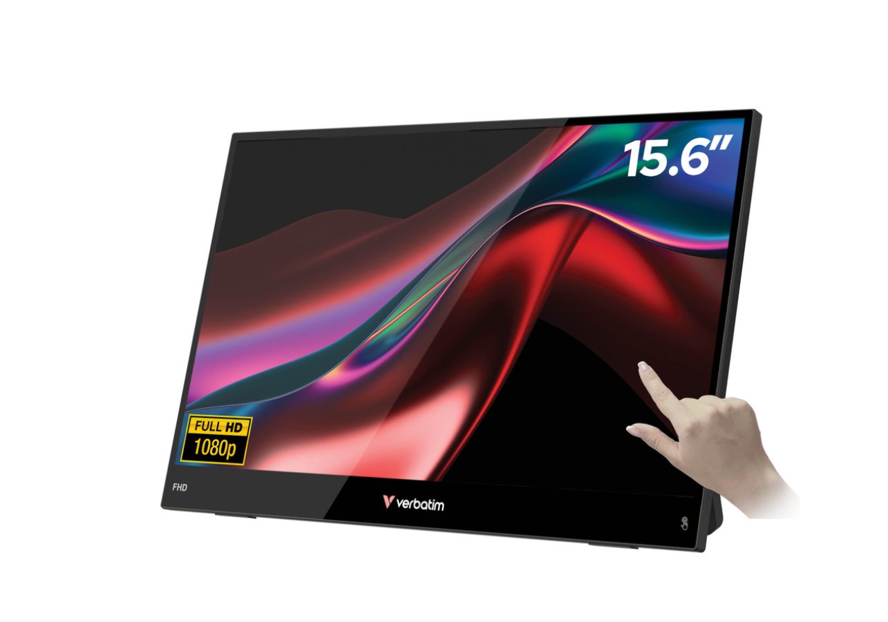 Verbatim Portable Touch Monitor 15.6 inch - Full HD 1920x1080 - Touchscreen - Zwart