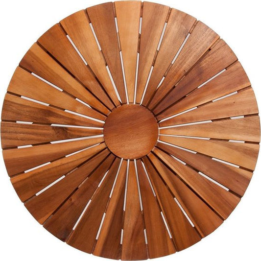 Casaria Bijzettafel Rond \\u2013 \\xD8 70,5 cm Acaciahout 4 Poten - Bruin
