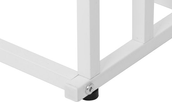 Niceey Handdoekrek - 3 Armen - Handdoekstang - Handdoekenrek Badkamer - Handdoekhouder Vrijstaand - Metaal - Anti-Kras Viltjes - Wit