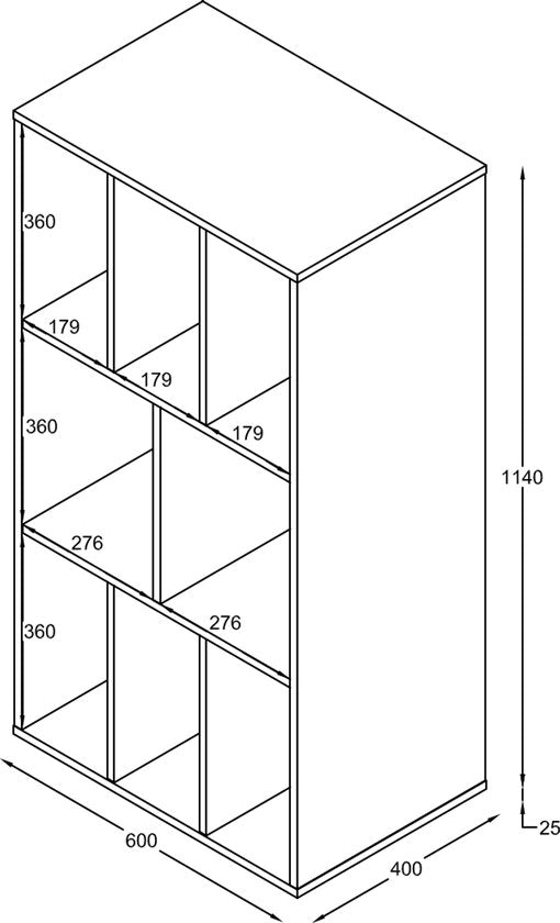VDD - Kast - Vakkenkast - Roomdivider - Wandkast - Opbergkast