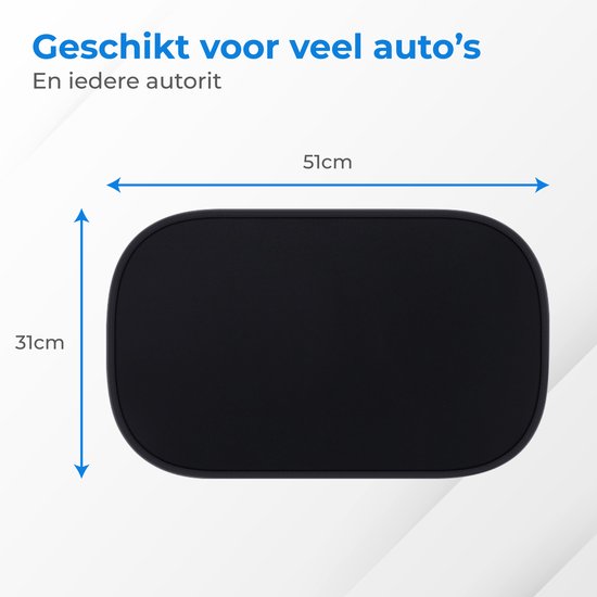 Nuvance - Zonnescherm Auto Baby - 2 Stuks - met UV Protectie voor Baby en Kind - Zonwering Zijruiten - Zelfklevend - One Size - Zwart