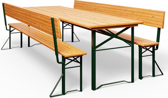 Casaria Picknicktafel – 2 Banken 1 Tafel – Inklapbaar - 170 cm - Bruin