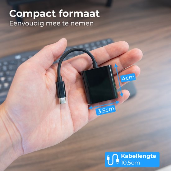Nuvance SD Kaart Lezer - SD Kaartlezer USB C - Card Reader - Incl. Usb & 8-Pin Converters - Geheugenkaartlezer Micro SD - Zwart