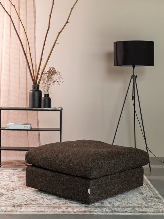Zuiver Sense Hocker Espresso - Poef - 92x47x92 cm - Bruin