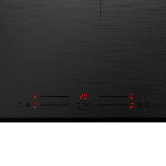 Inventum IKI7735MAT - Inbouw inductie kookplaat - 77 cm - 4 kookzones - Bridgefunctie - 1- of 2-fase - Facetrand voorzijde - Matzwart