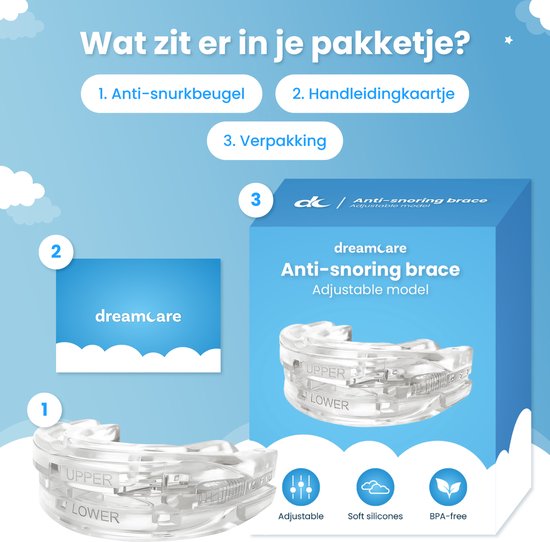DreamCare Anti Snurk Beugel - Verstelbaar - Bpa vrij