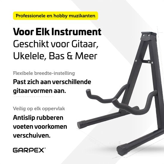 Garpex® Universele Gitaarstandaard - Draagbaar - Stabiel