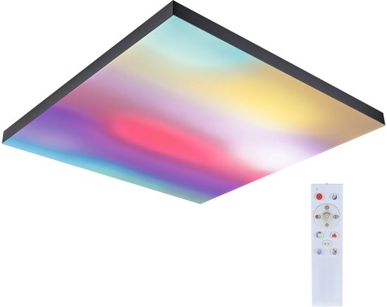 LED-paneel Loria Rainbow dynamicRGBW hoekig 595x595mm 31W 2820lm RGB+ Zwart dimbaar