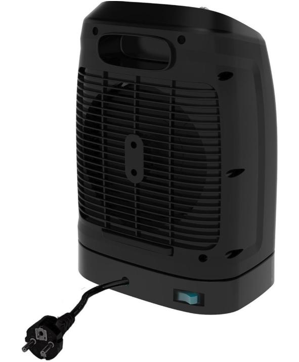 Cecotec - Ready Warm 9600 Smart Force Ventilatorkachel - 2000W - Met Regelbare Thermostaat & 3 Standen - Vorstbeveiliging & Oververhittingsbescherming - Kunststof - Zwart